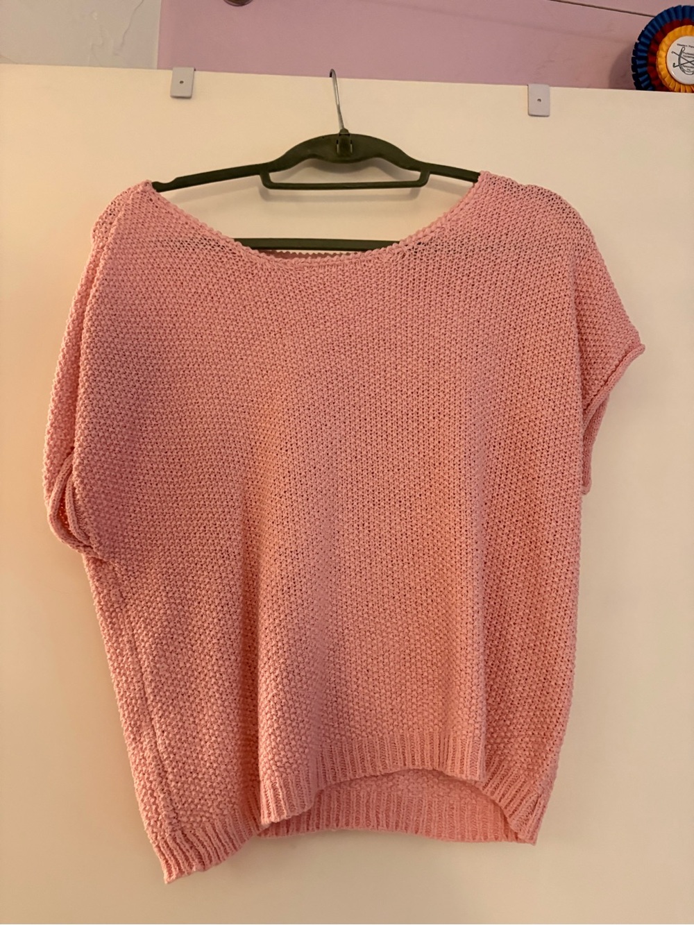 moon & madison Dusty Pink Short-Sleeve Knit Sweater